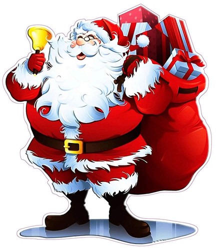 Santa claus window and - santa, wall